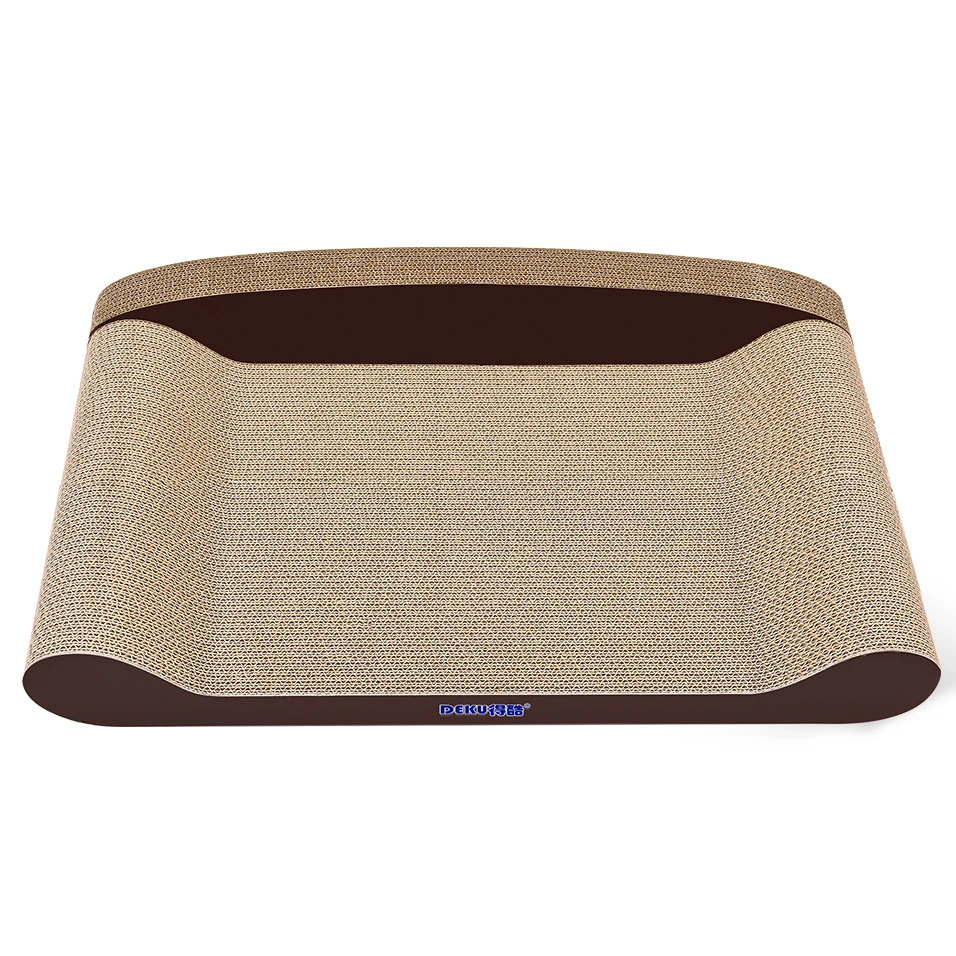 Deku-Cat Bed Scratching Pads Cardboard Scratch Lounge Sofa Bed Cat Scratcher Mat with Catnip