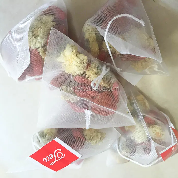 Wholesale heat seal nylon pyramid empty tea bag for green tea (60623133846)