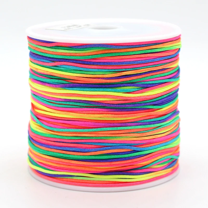 Colorful Comfortable Stitched Accessories Rainbow Twist Chinlon Cords