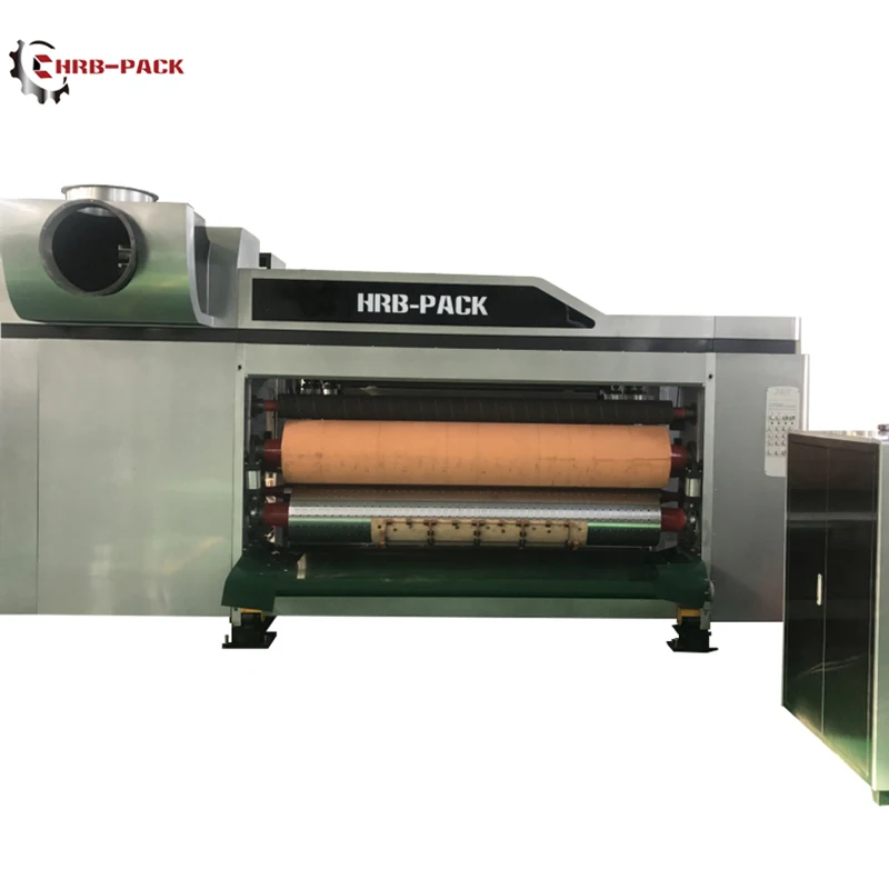 hrb Fully automatic flexo printing slotting die cutter with folder gluer bundler machine
