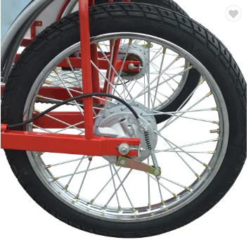 manufacturer suply 2PERSONS   4 WHEEL  SURREY BIKE WITH LED LIGHTS SURREY QUADRICYCLE