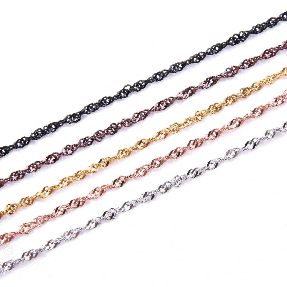 wholesale jewelry stainless steel singapore chain necklace for jewelry making