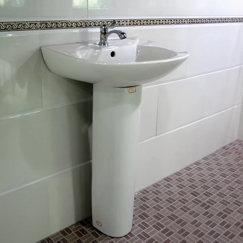 ceramic sanitary ware white hand wash basin with pedestal
