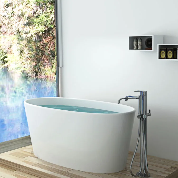 SM-8602 Latest Design Stone Bathtub, Oval FreeStanding Seabridge Bathing