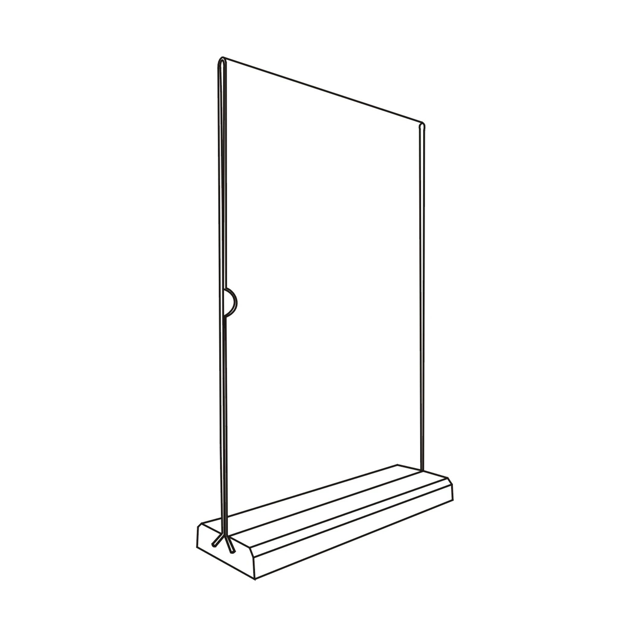 T Shape Clear Table Top Acrylic Poster Paper Holder Double Sided  Acrylic Sign Holder