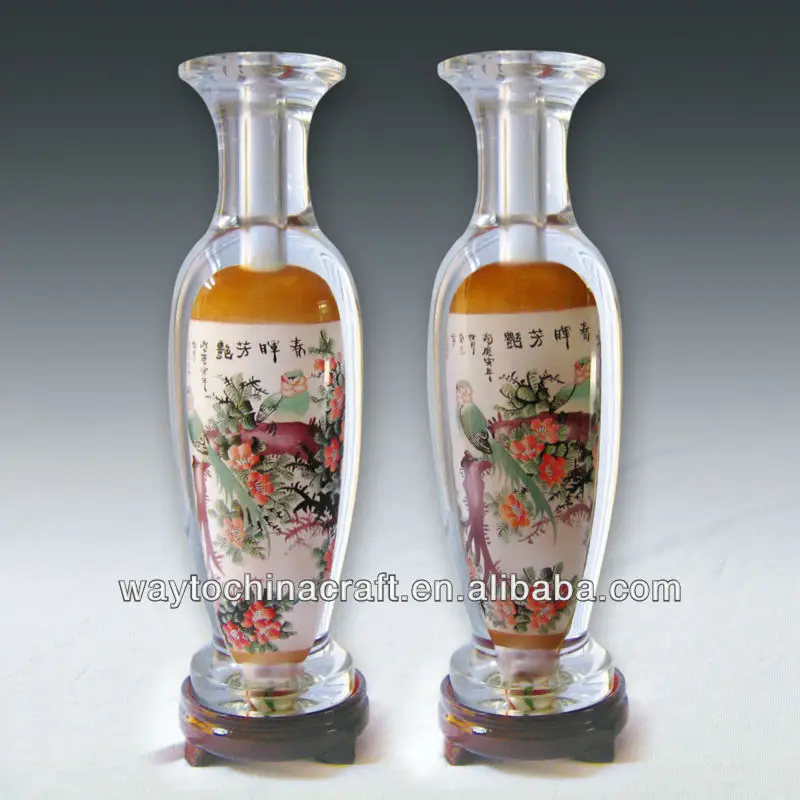 Wonderful inside painting Decoration Glass Vase