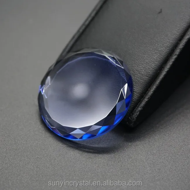 
Fine Design Blue Or Customized High Optical Production Rate Jewerly Sapphire Crystal Glass For Anniversary 