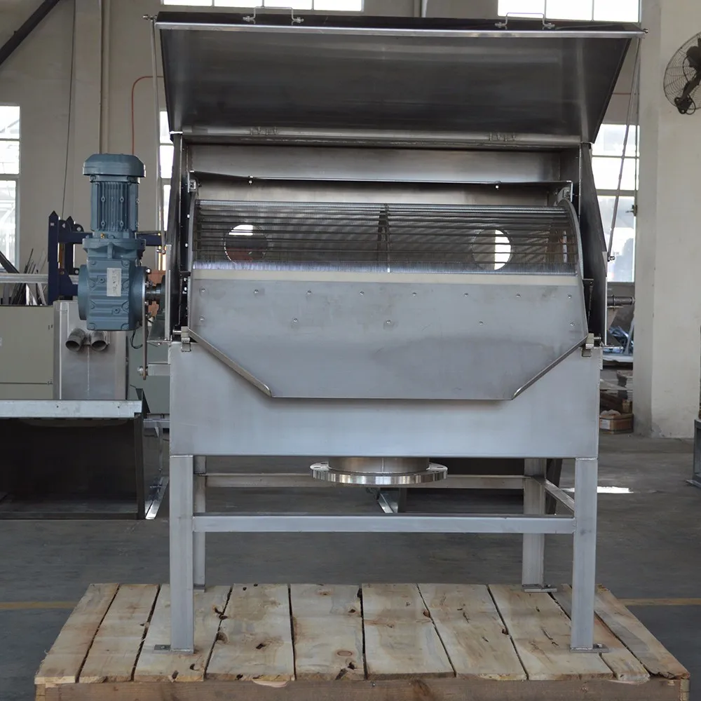 Wastewater sludge treatment rotary drum filter