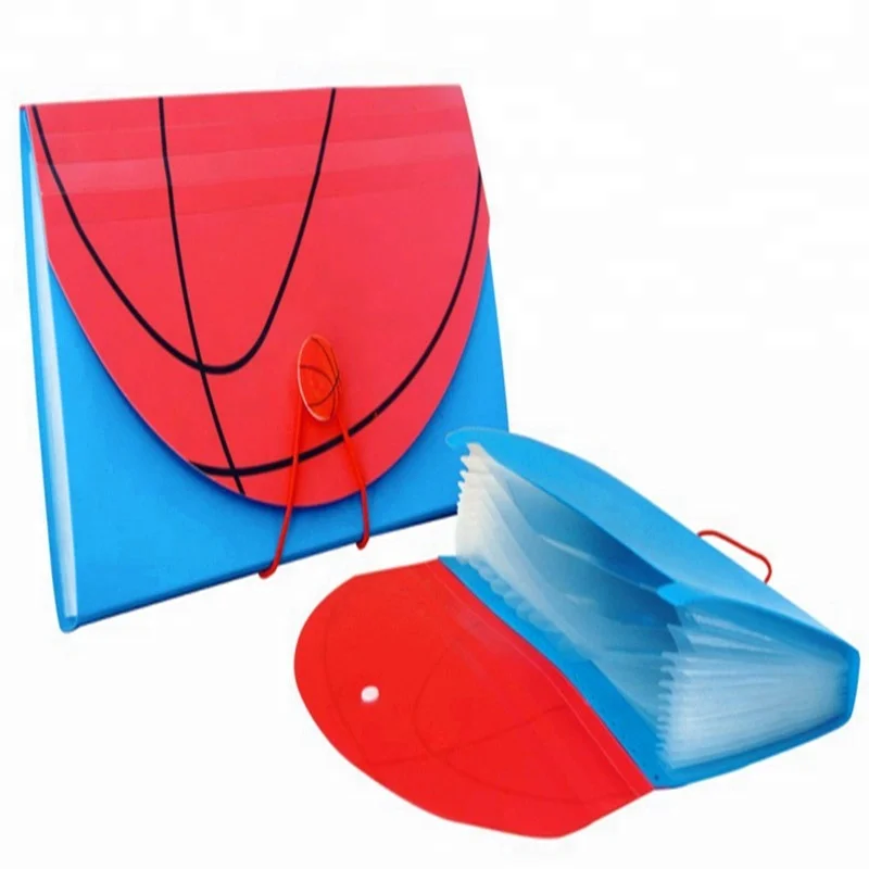 
Cheque Size PP Poly Expanding 6 Pockets Office Plastic Folder With Elastic Closure 