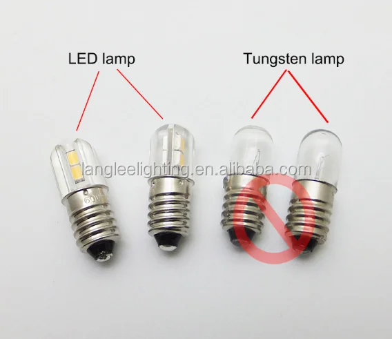 E10 LED Bulb 6V 1W 100LM 6V 12V 24V 36V Ba9s Light Bulb