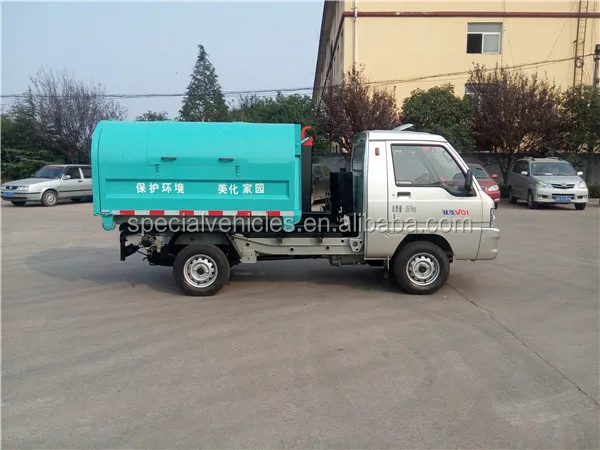 rear loader 3 tons garbage container Hook Lift Garbage Truck for sale