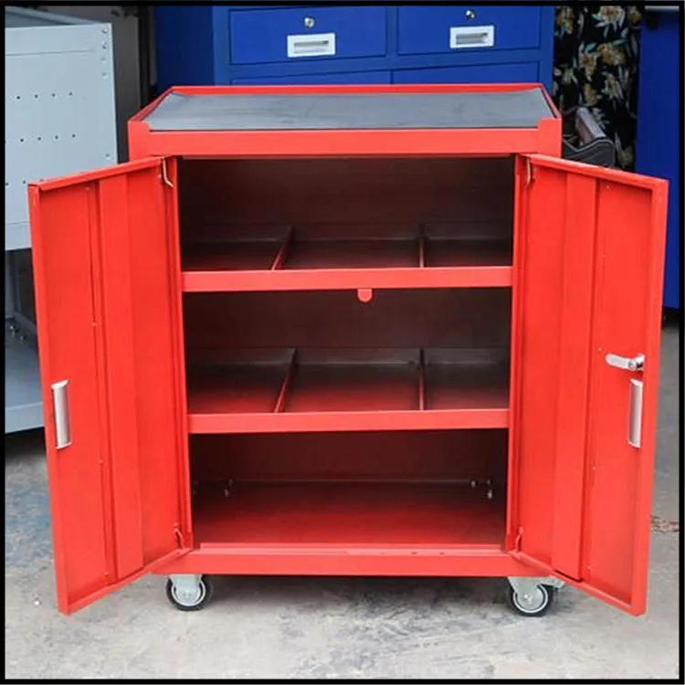 Тележка для инструментов, трехуровневый шкаф на колесиках для ремонта автомобиля