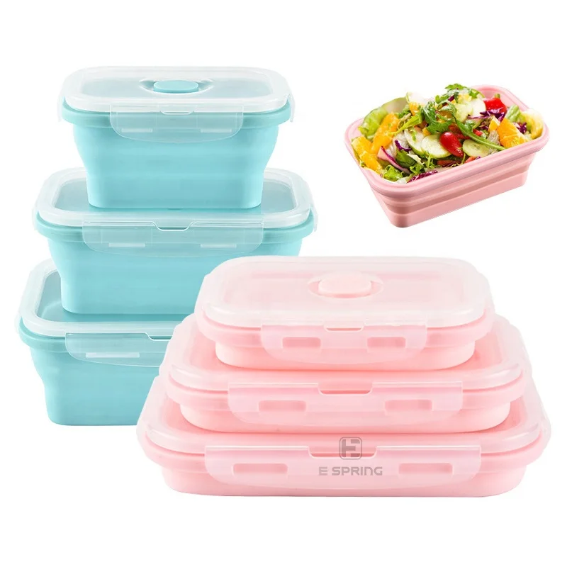 School Storage Kids Lunch Box Lunch Collapsible Food Folding Storage Boxes & Bins,storage Boxes & Bins Food Container Free