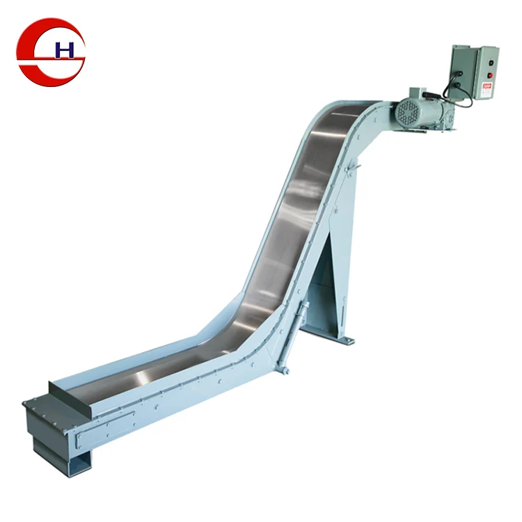 Magnetic plate form scraps excluding machine chip conveyor