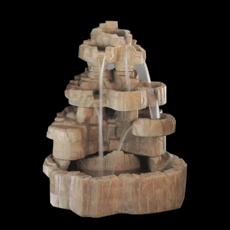 Carving crafts small white stone angel indoor water fountains