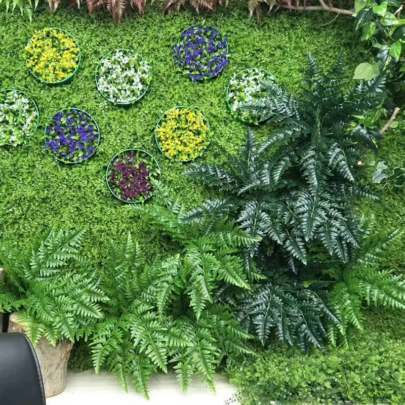 
wholesale fake purple lavender garden fencing artificial vertical garden 