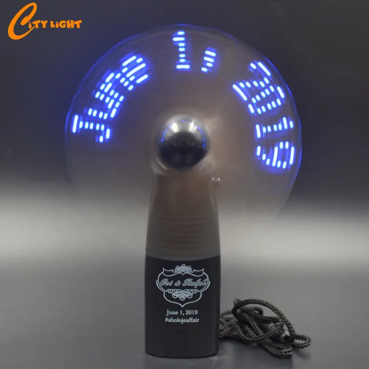 Портативный ручной вентилятор на свадьбу, День Святого Валентина, под заказ, светодиодный ручной мини-вентилятор