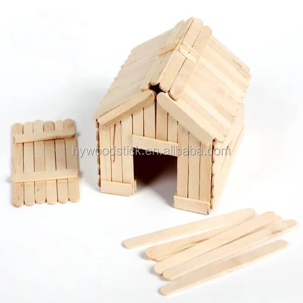 Made in China Birch Wood DIY Children Educational Sticks Craft House Toy Craft Sticks