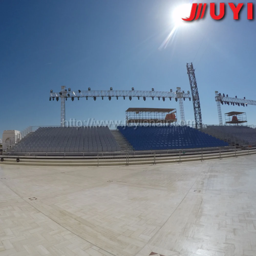 JY-716 factory price stadium seat used CE standard folded chair metal bleacher aluminum grandstand