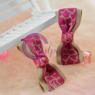 
chinese red ribbon children bow tie hairpins 
