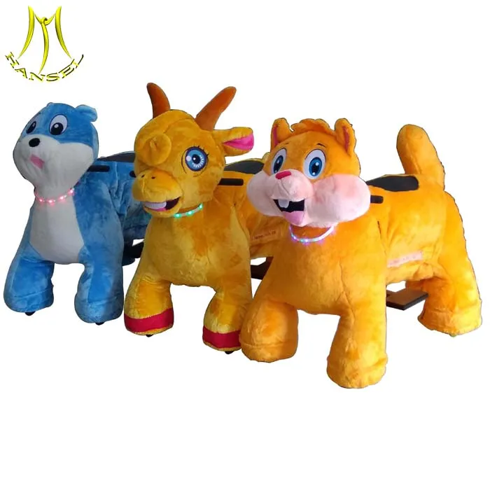 Hansekl animals electric rides with four wheels and pony electric scooter with pedal go kart games for kids and aldults