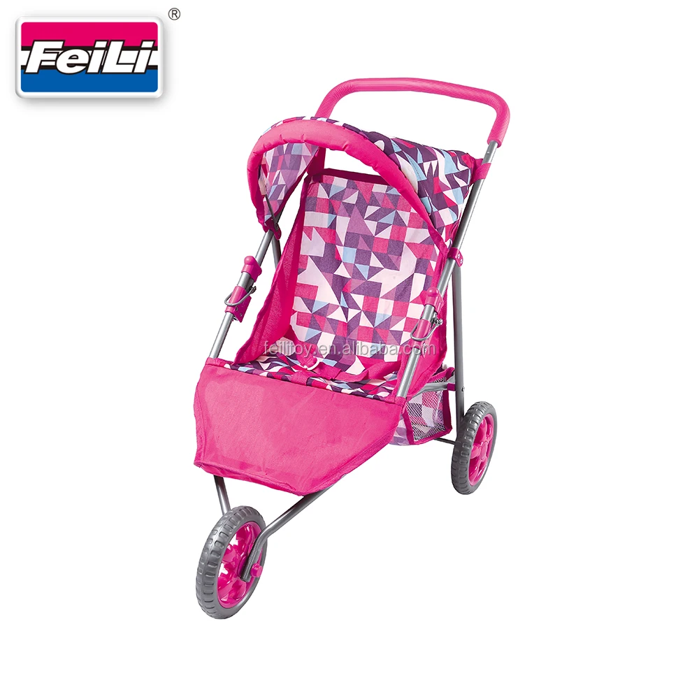 Fei Li Toys Popular Model Online Shop Big Size Metal Baby Doll Jogger Stroller for Children Playing Toys Girls Hobby