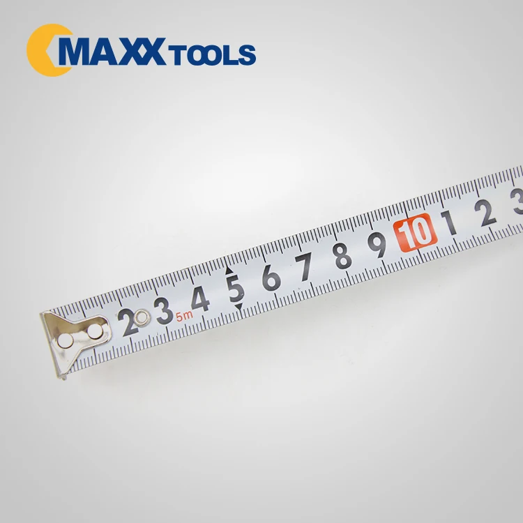 5m Measuring tape electroplating case with white steel tape