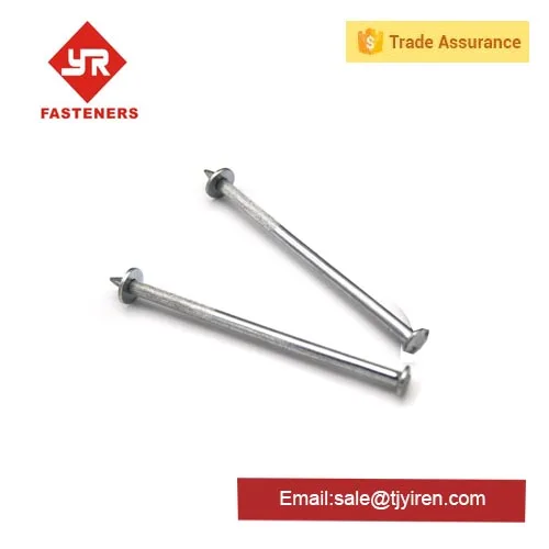 HDD shooting nail for concrete with metal washer