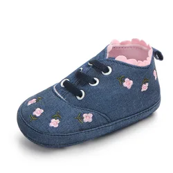 Amazon sells cute flower cotton fabric infant boys and girls 0-18 months baby toddler shoes