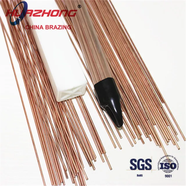 silver copper phosphor welding solder brazing rods copper phosphor brazing filler metal alloy refrigeration AC HA flat bar rod