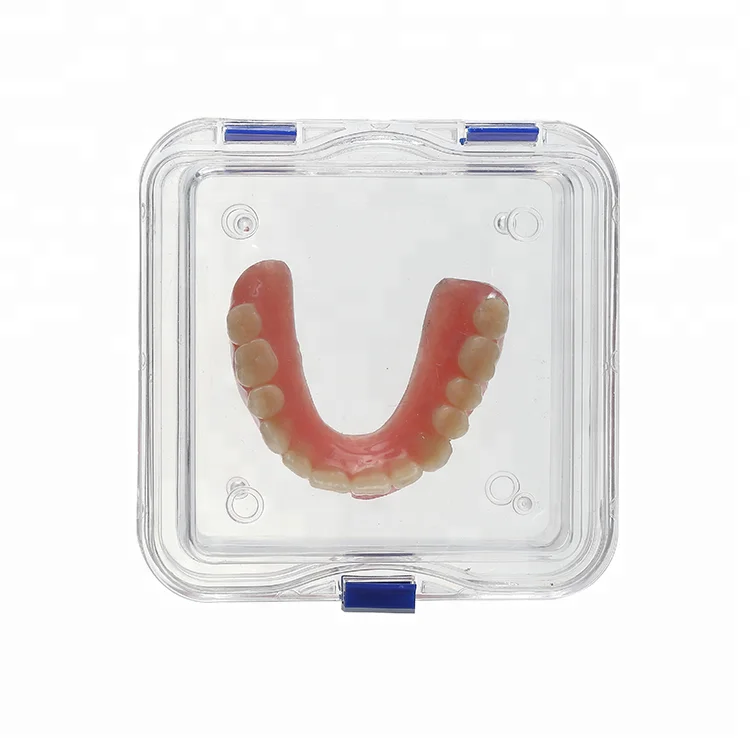 
Clear Plastic Lockable Full Denture Membrane Box  (1725355089)