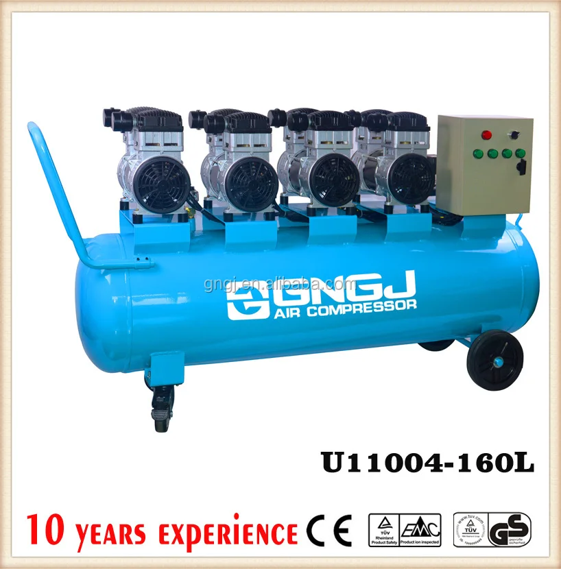 380V 50Hz Multy Head Oil Free Piston Air Compressor for Hospital 808L/min 160L with CE