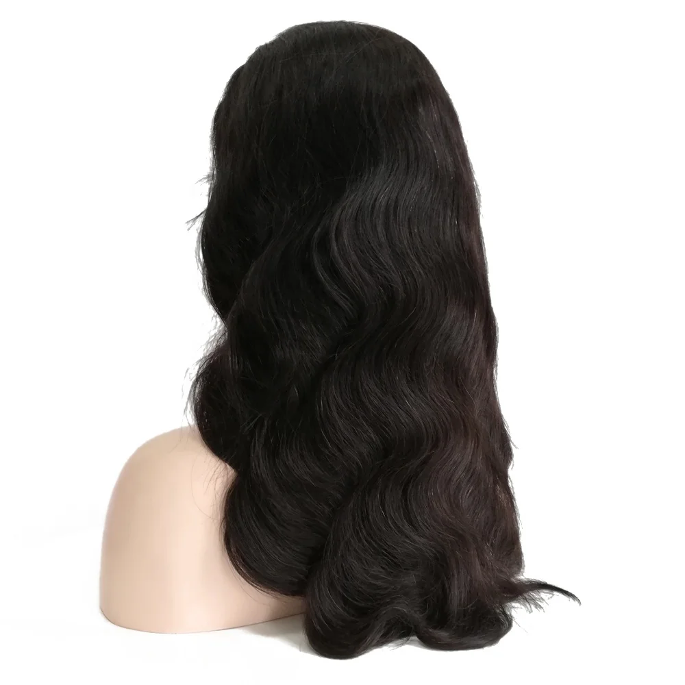 8 22  28 Inch 150% Glueless Reliable  Indian Remy Human Hair Body Wave Lace Front Wig  With Baby Hair