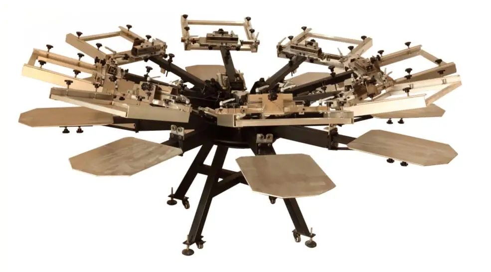Factory low price 8 color 8 station stencil silk screen printing machine DIY cloth T shirt for sale
