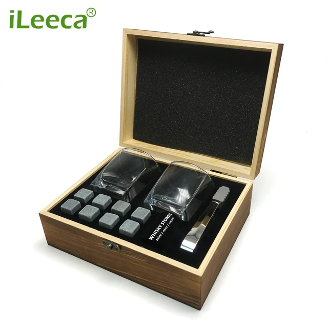 Whiskey Stones Stainless Steel Ice Cubes Set of 8 Reusable Whisky Chilling Rocks with Tongs and Freezer Storage Tray