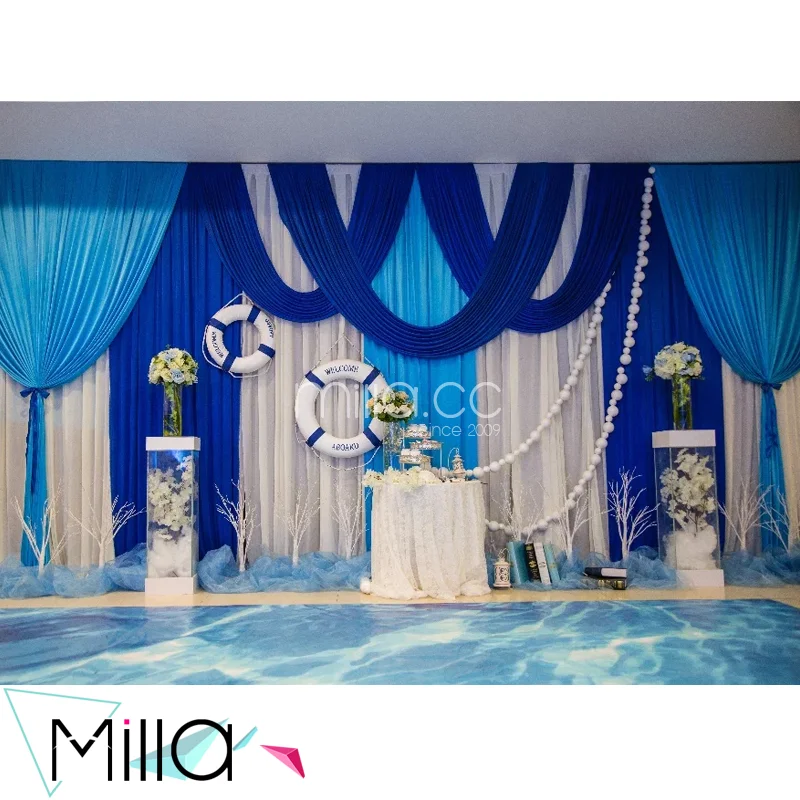 backdrop curtain for wedding event party Custom high quality wedding stage backdrop cloth
