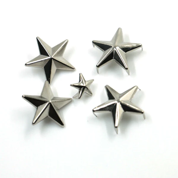 Metal 4 Prong Cross Zinc Alloy Claws Star Decoration Decorative Hat Clothing Rivets On Clothes For Bags Hats