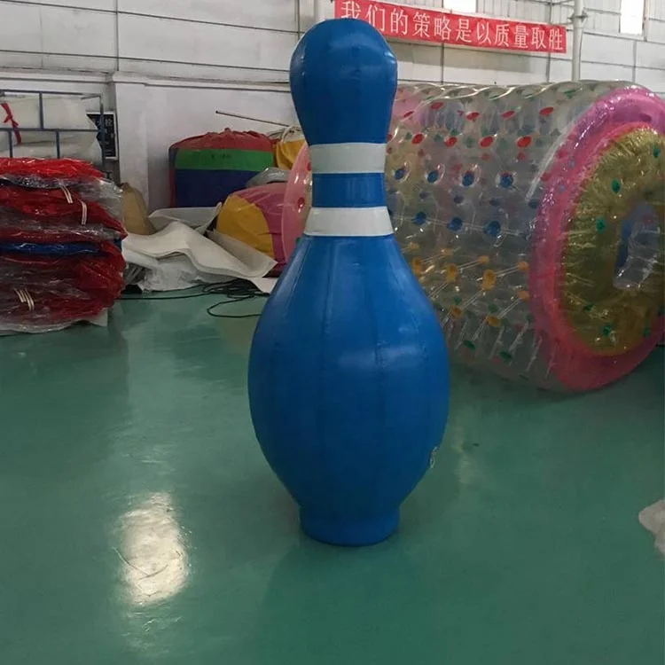 Customized Size Inflatable Human Bowling Line With Bowling Pins Set For Indoor Game