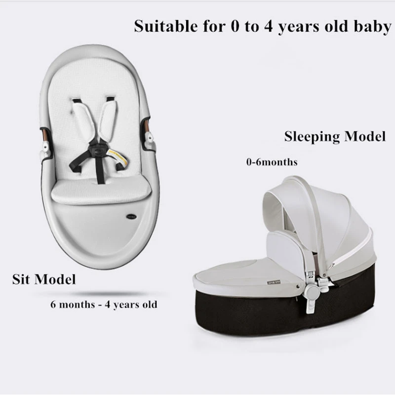 2 in 1 360 degrees hot mom baby stroller with sleeping basket