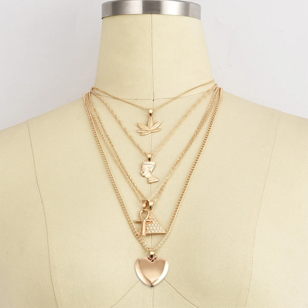 Fashion gold cross egypt necklace For Women N95166
