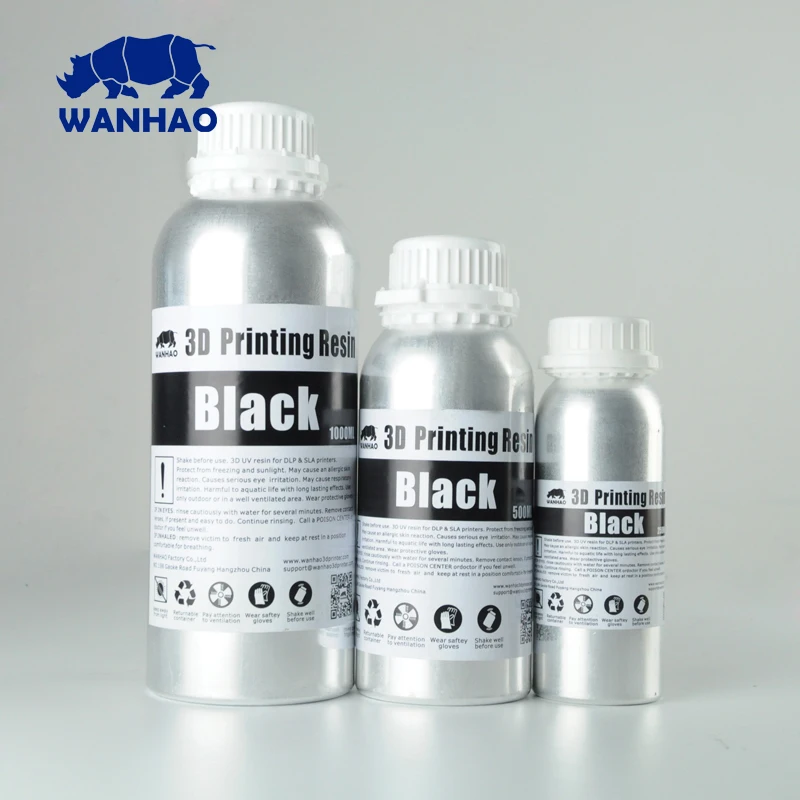 3D Printer Resin For DLP SLA 3D Printer, Wanhao 405 NM UV Resin With New Packing Aluminium Bottle, 1000ml/bottle