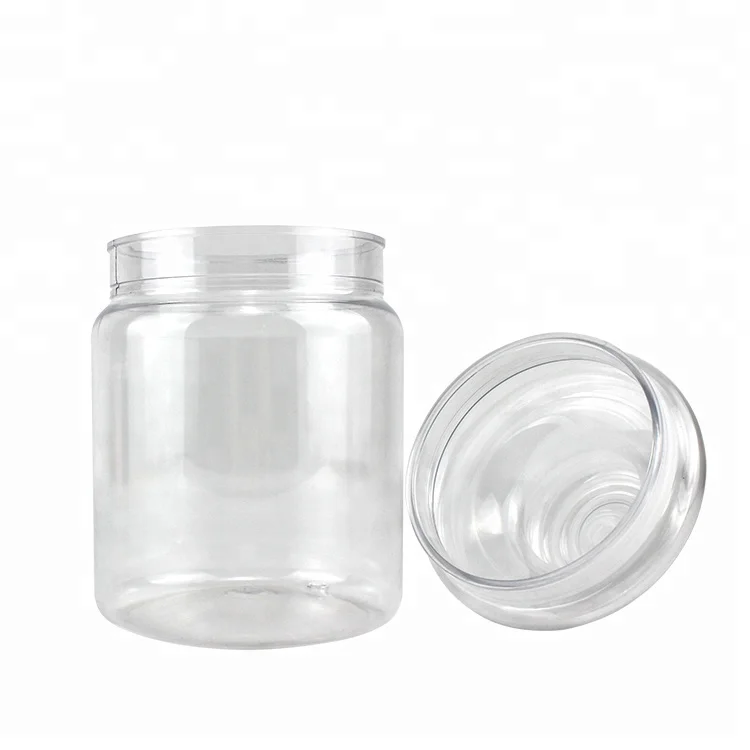 OEM Storage Bottles & Jars Large Luxury Candy Jar Fancy 500ml Kitchen Food PET Kitchen Containers Round Plastic Party Availalble