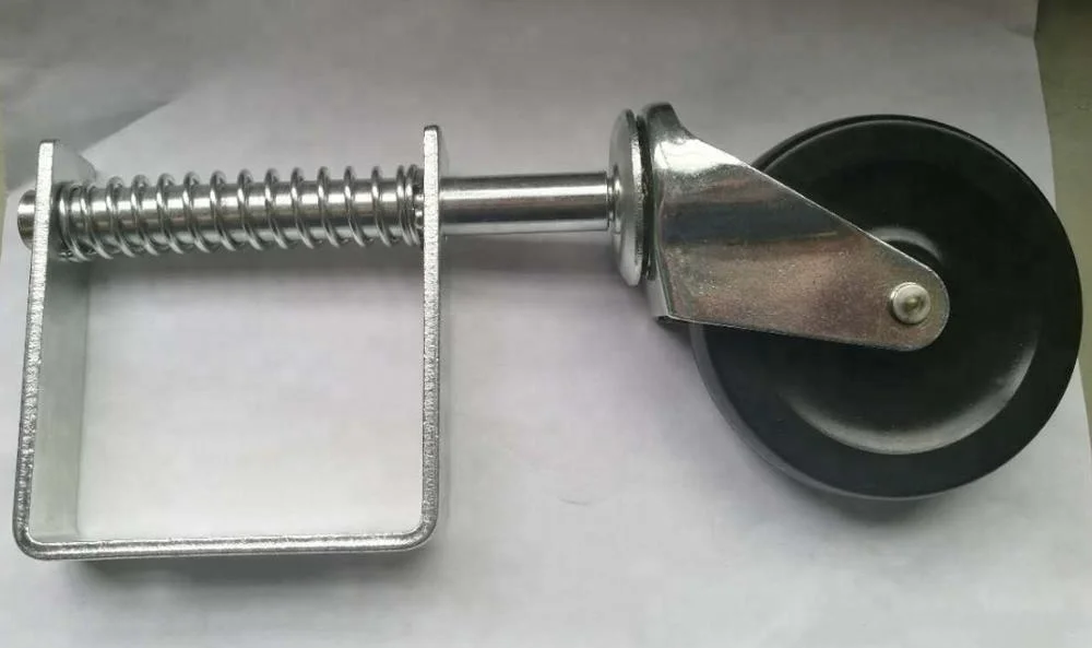 4inch Spring Loaded Gate Caster Rubber Wheel