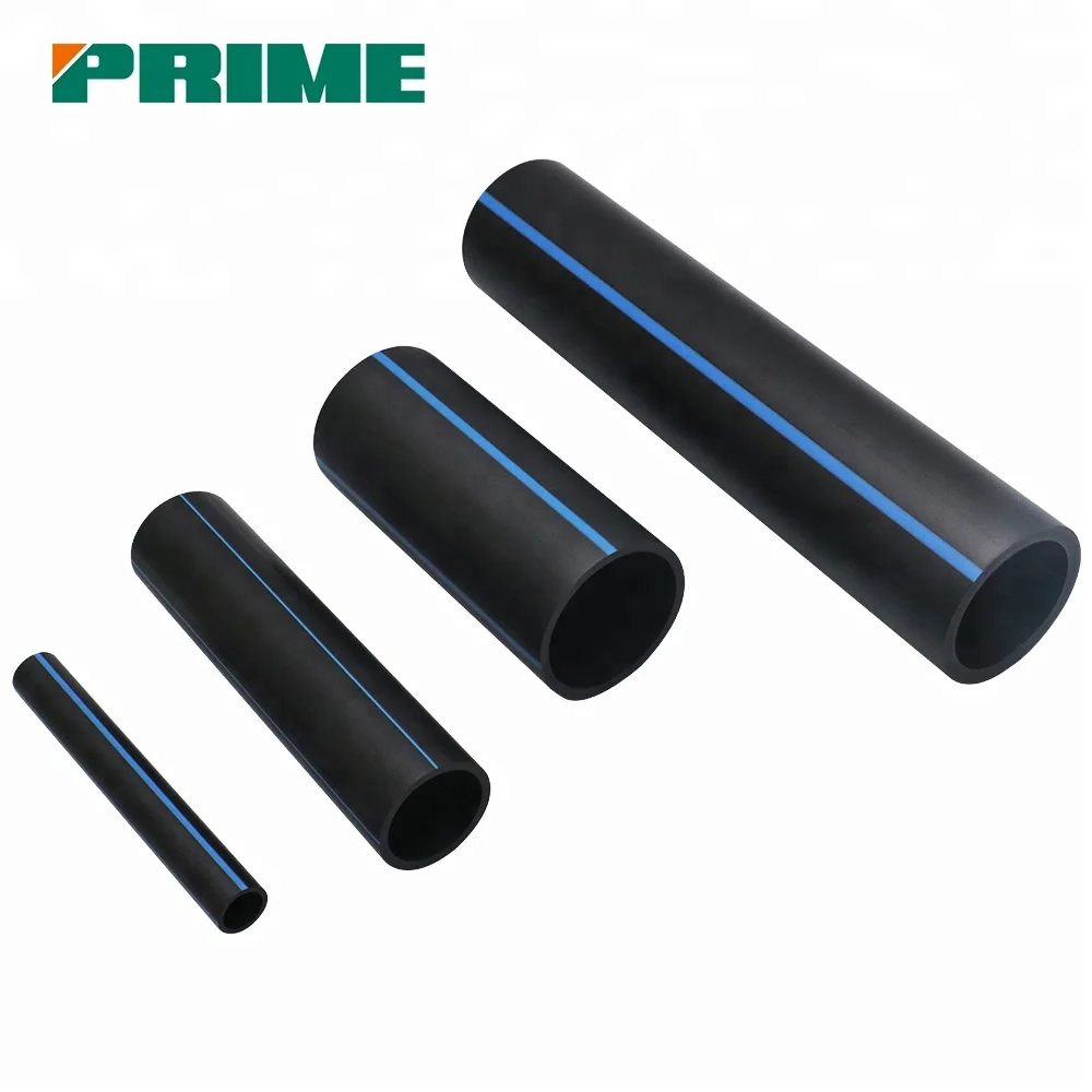 High quality PE100 plastic pipe factory black drain hdpe plastic pipe 1.0 Mpa for water supply