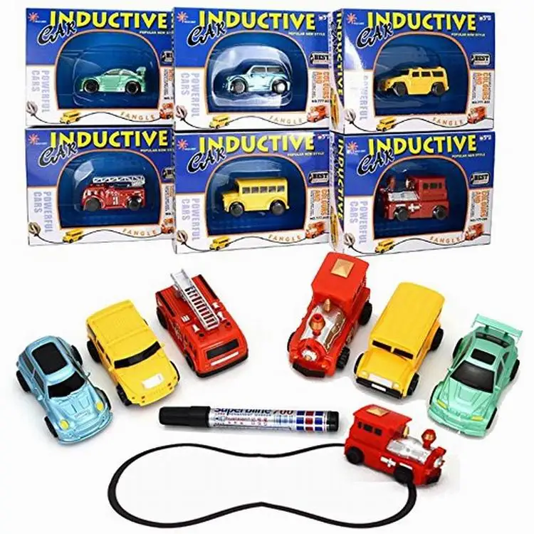 Mini Magic Toy Car Follow Any Drawn Line Electric Magic Pen Inductive Truck for Kids