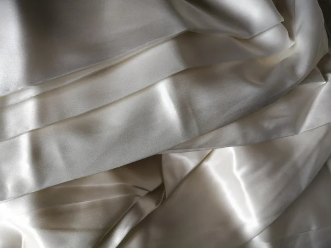 100% Pure Silk charmeuse fabric not dyed or bleached suitable for dying