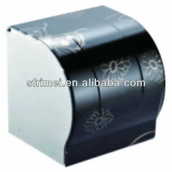 hot sale toilet holder stainless steel toilet roller holder black butterfly design holder kl-k8c