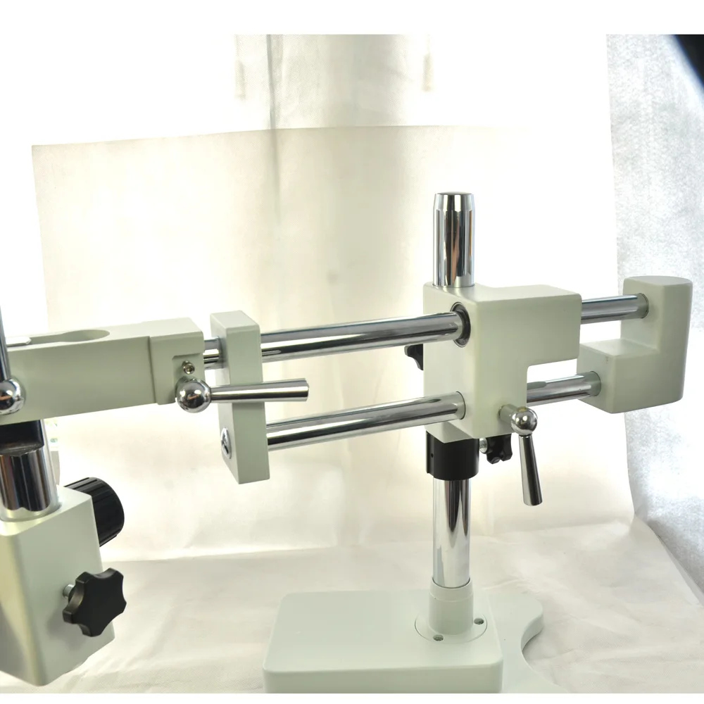 HAYEAR Dual Arm Big Split Simul focal Microscope Double Big Boom Stand Trinocular Stereo Zoom Microscope Stand Heavy Stand
