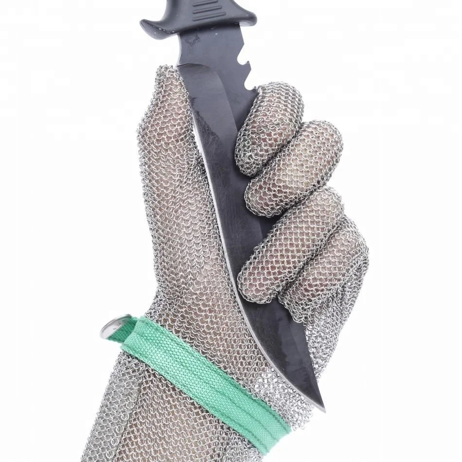 stainless steel wire mesh cut resistant gloves