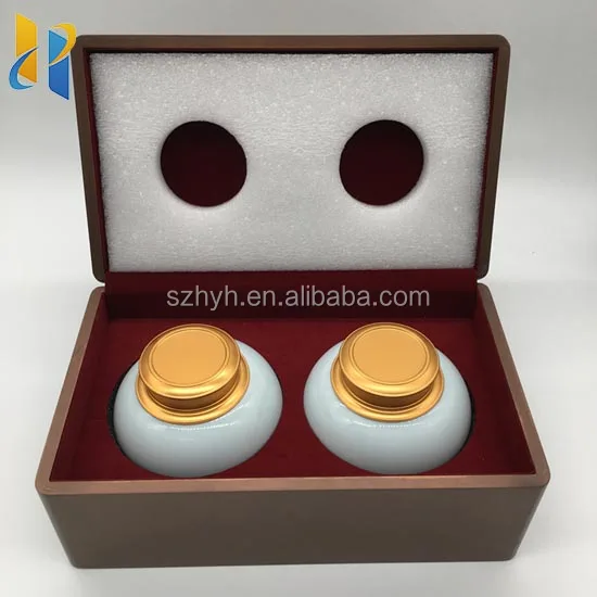 Natural storage wooden bamboo tea box for tea bags with foam insert